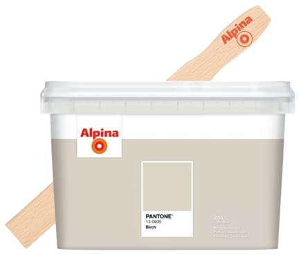 Alpina PANTONE Birch – Wandfarbe – inkl. gratis Rührholz – 2,5 Liter