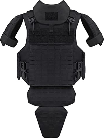 Tactical Vest with Flame Retardant Protection, Bulletproof & Stabproof Plate Carrier, MOLLE System for Outdoor Training, Airsoft & Survival Gear