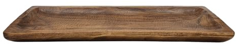 Meinposten Holztablett Holzbrett Dekoschale Holzschale braun 58x22 cm Kerzentablett Dekobrett XXL