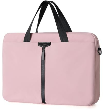 Timeet Laptoptasche 17 Zoll mit Abnehmbarem Schultergurt 360°-Schutz 17 3 Zoll Laptop Tasche Arbeitstasche Damen Herren Aktentasche für Business School Reisen Rosa