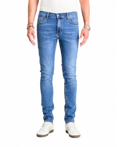 MUSTANG Jeans Herren Frisco Skinny Fit Denim Blue - Hosen Herren - Jeanshosen für Männer - 1017117 5000 682 (Blau)