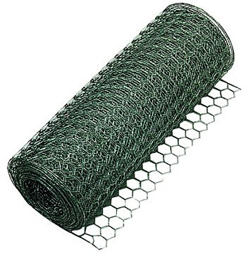 Xclou Sechseckgeflecht, Maschendrahtzaun, Rolle ca. 10 m Käfigdraht, Drahtgeflecht 6-eck, Kaninchendraht aus Metall, Drahtzaun verzinkt, Kleintierzaun, Volierendraht, silber