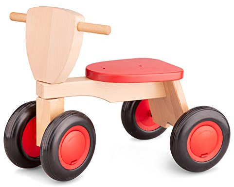 New Classic Toys - 11420 - Spielfahrzeuge - Blauer Rutscher Holz-Sitz-Roller