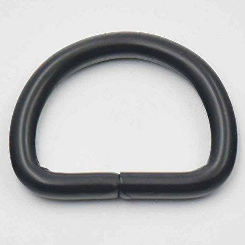 10 Stück 38 mm nicht geschweißte D-Ringe für Gurtband, D-Schnallen, Tasche, schwarz