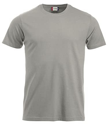 CliQue Herren New Classic T-Shirt, Grau (Silber), M
