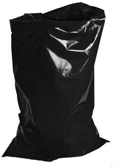 Black Bin Bags Compactor Sacks Extra Strong & Wide Heavy Duty 200 gauge 22 x 34 x 47 (100, Black)