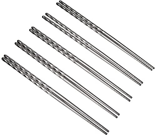 Fackelmann Set de Baguettes 23cm en INOX, Acier Inoxydable, Argent, 23 x 11,7 x 0,7 cm