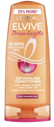 L'Oréal Paris Elvive Dream Lengths, Detangling Conditioner, 400ml | Reduces Breakage From Brushing, Protects Lengths For Healthy Shine, Nourishing and Strengthening
