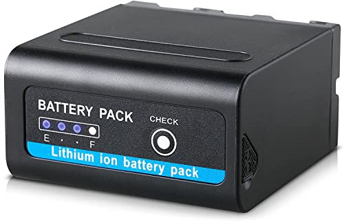 Blumax Akku für Sony NP-F980 / F970 / F750 / F550 / F960 - LG Zellen - 7850mAh mit 5V USB Ausgang (Powerbankfunktion) und DC Strom-Eingang