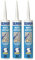 Semin A00968 Mastic Acrylique Blanc pour Combler des Fissures ou pour Réaliser des Liaisons entre différents Éléments de Maçonnerie, Intérieur/Extérieur, Cartouche de 310 ml (Lot de 3)