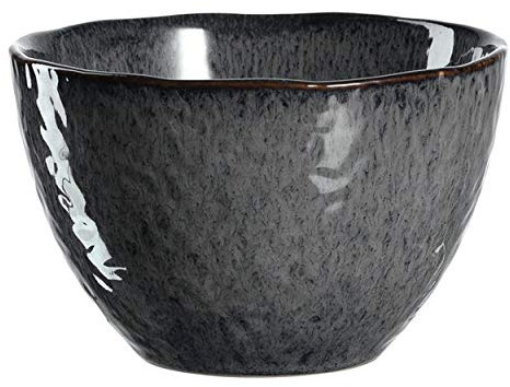 Leonardo Matera Keramik-Schale, 1 Stück, spülmaschinengeeignete Schüssel, 1 Steingut-Schale mit Glasur, grau, 980 ml, Ø 15,3 cm, 018561