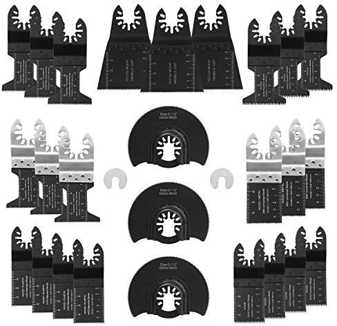 Jerbor Sägeblätter Kit 28tlg Multitool Mutifunktionswerkzeug Oszillierwerkzeug Zubehör für Fein Multimaster