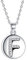J.Endéar Buchstabe Kette 925 Sterling Silber Brief Initial F Disc Anhänger Halskette für Frauen Freundschaft 40 + 5cm einstellbar