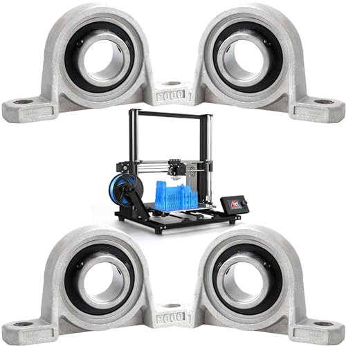 4 Stück Gehäuselager, 10mm Flanschlager, Stehlager, Flanschlager Lagerbock Welle Gehäuselager Gehäuselager Achse Welle Maschine Gelenklag Gelenklag Stehlagereinheit Kugellager Lagerbock