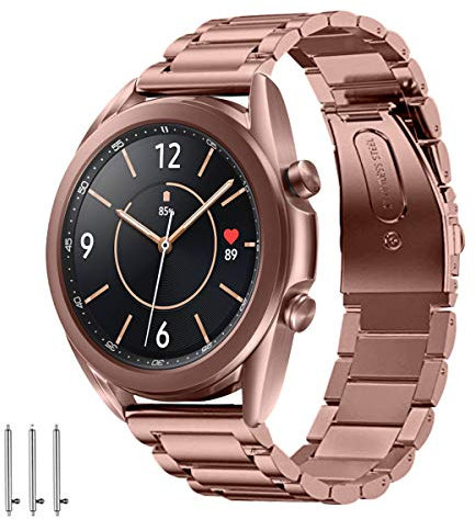 Aimtel Armband Kompatibel mit Samsung Galaxy Watch 3 Armband 41mm,Verstellbares Metallband Edelstahl Ersatzarmbänder Smartwatch Zubehör für Samsung Galaxy Watch 3.