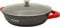 WECOOK! Ecostone Cazuela Baja Inducción con Tapa de Cristal 40cm, Antiadherente XTRA DUPON Ecológico sin PFOA, Aluminio Fundido, 5mm Espesor, 7,5cm Alto, Asas Silicona, Vitrocerámica, Gas