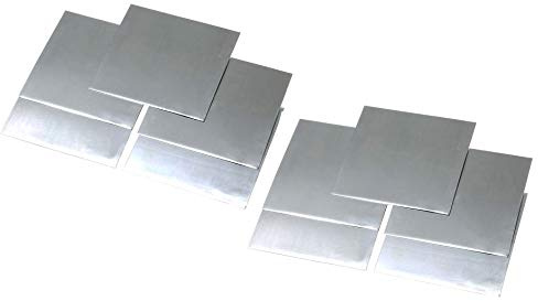 10Pcs High Purity 99.9% Pure Zinc Zn Sheet Plate for Science Lab (140x140x0.2mm)
