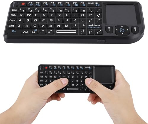 01 Wireless Touchpad Keyboard - Rechargeable Mini USB Backlit Keyboard, Super Thin & Lightweight Wireless Touch Pad Operation for Android, Linux, Ps3/4