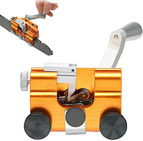 GDWD Chainsaw Chain Sharpening Jig, Tooth Sharpener Chainsaw Sharpener Kit Timberline Sharpening Set Chainsaw Aluminum Alloy Hand Cranks Saw Chains Sharpener for All Kinds of Chainsaws Electric
