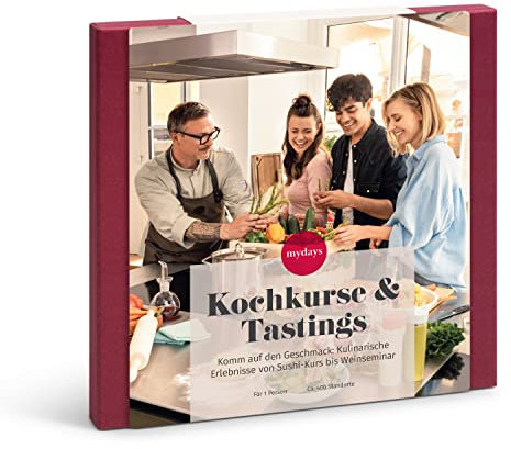 mydays Geschenkbox Kochkurse & Tastings, Verschiedene Erlebnisse an 765 Standorten, Erlebnis-Gutschein für 1 Person