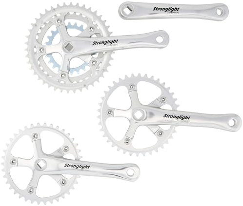 Stronglight Unisex – Erwachsene Tandem Impact Kettenradgarnitur, Silber, Einheitsgröße