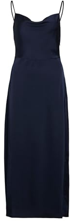 Vila Damen Maxi Träger-Kleid VIRavenna langes Abendkleid mit tiefem Rücken