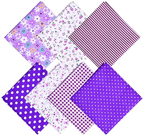 Vesaneae 7 Stück Baumwollstoff Patchwork Stoffe, 50 * 50CM DIY Handgefertigte Nähen Stoff, Patchwork Stoffe, Stoffbündel für Patchwork Quilten, Patchwork für das Nähen DIY Handwerk