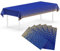 Neatiffy 137 cm x 274 cm 6er-Pack rechteckige Tischdecken aus Kunststoff für Picknick-/Camping-/Party-/Bankett-Tischdecken. Einweg-/Mehrwegtischdecken Blau mit Goldenen Punkten
