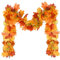Ykgutilu 2 Pack Fall Maple Leaf Garland Clearance,5.7ft/Piece Artificial Foliage Garland Autumn Hanging Fall Leave Vines for Home Wedding Fireplace Party Thanksgiving Day Christmas Decorations