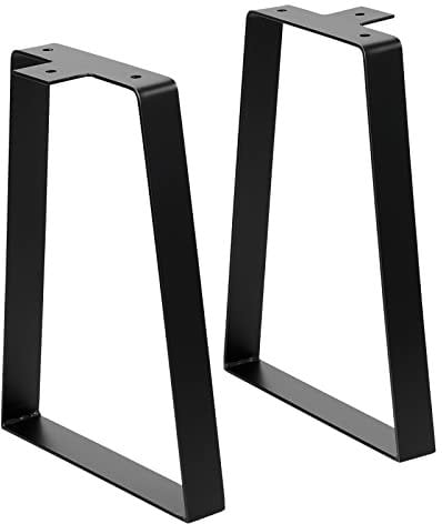 Signstek furniture legs, 2PCS trapezoidal, 14 inch DIY metal, coffee table, heavy, medieval modern (black, 14 inch/35cm)