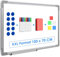 Magnetisches Whiteboard XXL 100x70 cm (23-teiliges), Set Mit Markern & magnetischem Whiteboard Radierer, große Emaille-Memotafel mit abnehmbarer Stiftablage, kratzfeste Memotafel für Kinder & Büro