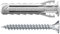 fischer - Cheville Nylon à Expansion SX Plus 5x25 avec collerette et vis, Tous matériaux/Blister de 20