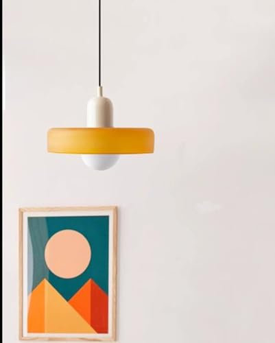 SXYSXYSXY Nordic Vintage Glas Hängeleuchten Esstischlampe Modern Minimalismus Hängelampe Pendellampe Für Wohnzimmer Schlafzimmer Küche Treppen E27,Orange