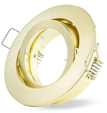 LHW-Licht Einbaustrahler 68mm mit Bajonettverschluss gold geeignet für GU10 und GU5,3 Leuchtmittel max. 50W schwenkbar