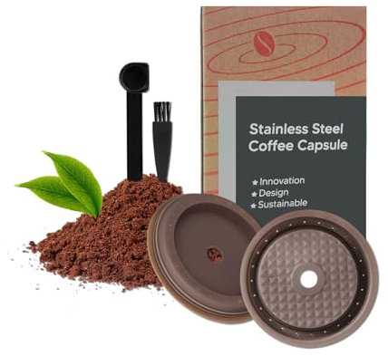 FOVNOT Wieder Auffüllbar Vertuo Kaffee Kapseln Scheiben, 2 Stck Wiederverwendbar Kaffee Kapsel Deckel für Vertuoline & Vertuo Kapseln, Kompatibel mit Vertuoline & Vertuo Pod