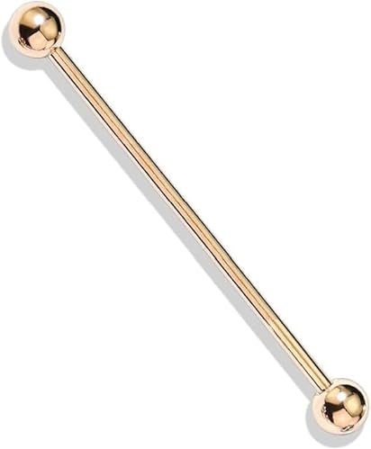 GBJUK Rose Gold Industrial Barbell Scaffold Piercing Bars Surgical Steel 1.6mm x 40mm