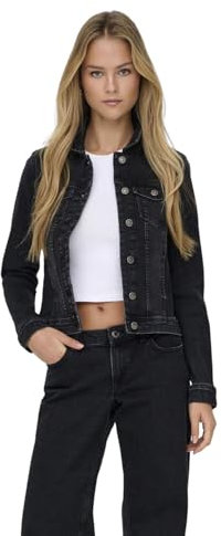 ONLY Women's Onlwonder DNM Jacket Noos, Washed Black, L