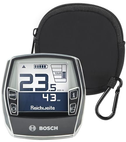 Petellow Schuthülle-Set passend für Bosch Intuvia Display - Transparenter Intuvia Displayschutz mit Neopren Schutztasche - Display Schutz für Intuvia - E-Bike Zubehör gegen Wasser und Kratzer