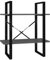 SDWEHO7 Bücherregal mit Stauraum, 2 Ebenen Standregal, Multifunktional Regal, Aufbewahrungsregal, Wohnzimmerregal, Grau 60x30x70 cm Holzwerkstoff