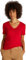 Tommy Hilfiger Camiseta de Manga Corta para Mujer New Slim Cody V-Neck con Cuello de Pico, Rojo (Primary Red), L