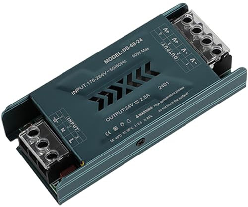 JOYELEC Transformateur LED Driver 110V 220V AC à 24V DC Convertisseur 60W 2.5A Power Supply Ultra Mince Transfo Adaptateur Alimentation, d'alimentation Basse Tension Transfo LED de Tension Constante
