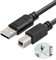 Cavo MIDI USB B da 1,8 m Intrecciato in Nylon per Tastiere,Controller e Strumenti Musicali,Compatibile con Mac,Windows,e Linux,Cavo USB A a USB B per Registrazione Audio e Microfono,Alta Velocità