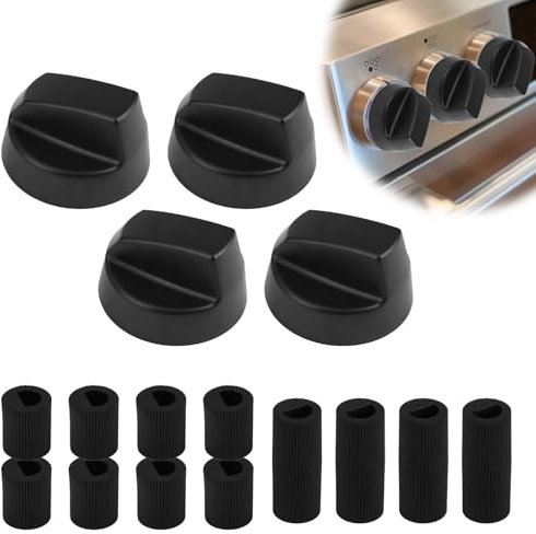 Universal Cooker Control Knobs Pack of 4 Switch Knobs for Durable Replacement Parts Rotary Switch for Oven Easy Installation Damage Resistant Hob Gas Cooker Tower Air Fryer(Pack of 4)