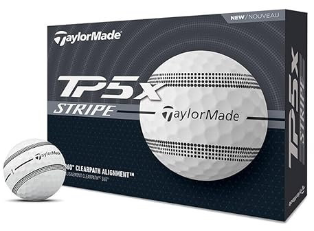 TaylorMade Golf TM25 TP5x Stripe GLB dz, Color Blanco