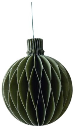 EHJRE Wabenball Ornament für Den Weihnachtsbaum, Papier Hängedekoration für Den Innenbereich, GrÜn