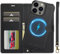 Ailicici für iPhone 14 pro Hülle, 2-IN-1 Abnehmbare magnetische Hülle, Kabelloses Laden, Kartenfach Leder Case, Handyhülle RFID Klapphülle, Schutzhülle für iPhone 14 pro Hülle