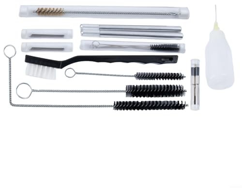 EpheyFIF 22-Piece Airbrush Cleaning Kit for HVLP/Spray | Dual-Ended Metal-Plastic Brushes with 115-210mm Reach | Crevice Tools for Gravity Feed & Pressure Nozzles
