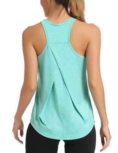 Dawnrole Gym Tops para Mujer Camisetas sin Mangas Yoga Fitness Camisetas Racerback Sports Top Mujer