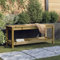 Homvdxl Gartenbank mit 2 Etagen und Ablage, 108 cm Holzstuhl, Gartenmöbel, Parkbank, Liegestuhl, Sitze für Balkon, Terrasse, Hinterhof, rustikal