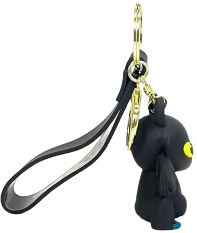 wiztex Night Fury Porte-clés – Dragon noir style anime – pour les enfants, les joueurs et les fans (1 pièce)